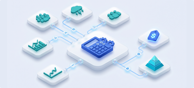 Calculator money node graphic